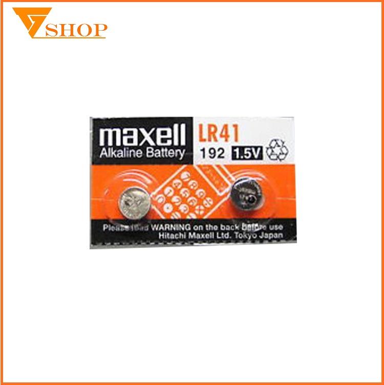 2 viên pin lr41, ag3 maxell