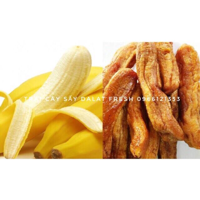 Chuối sấy dẻo DLFresh chuối sấy nguyên trái không đường 250g