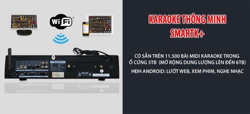 Arirang Smart Karaoke K+ Kèm ổ cứng 3T Đã chép đầy nhạc