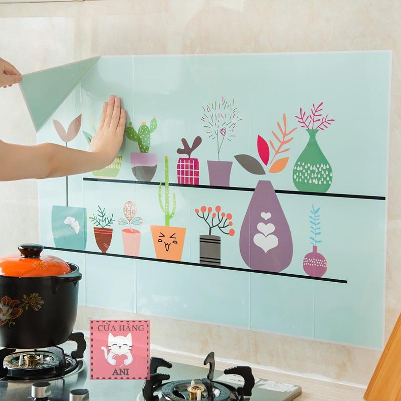 [HCM]GIẤY DÁN TƯỜNG CHỐNG NƯỚC VÀ DẦU MỠ TRANG TRÍ NHÀ BẾP 90CM X 60CM GD19LZD04-Cửa Hàng Ani