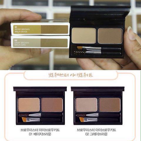 Bột tán chân mày Browmaster Eyebrow Kit-02 Xám nâu