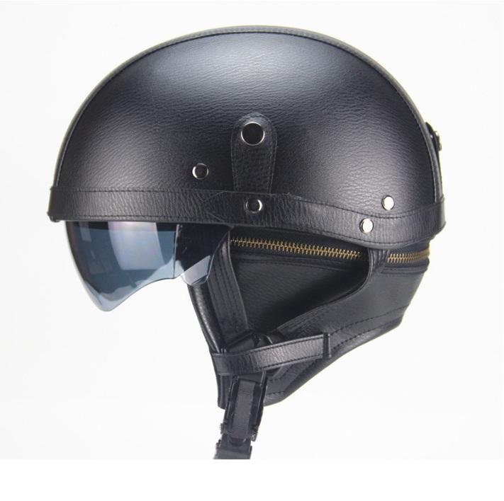 Mũ bảo hiểm Lính Ngụy, nửa đầu có kính Harley