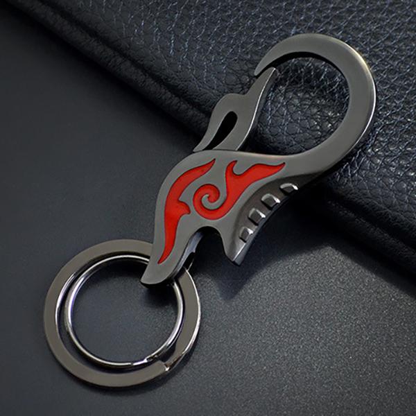 [HCM]Móc Khóa Thép Thái Lan Móc Khóa Nam Treo Móc Chìa Khóa Xe Máy Chìa Khóa Ô Tô CM26 - Đen Đỏ