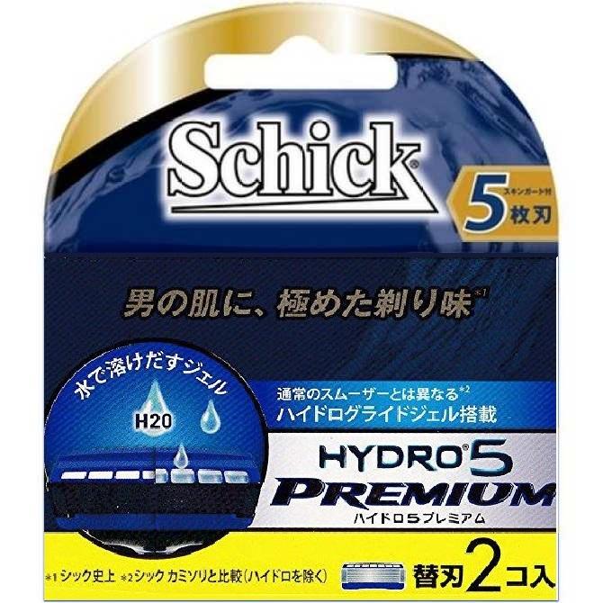 Vỉ 02 lưỡi dao cạo râu Schick Hydro 5 Premium - Nhật Bản