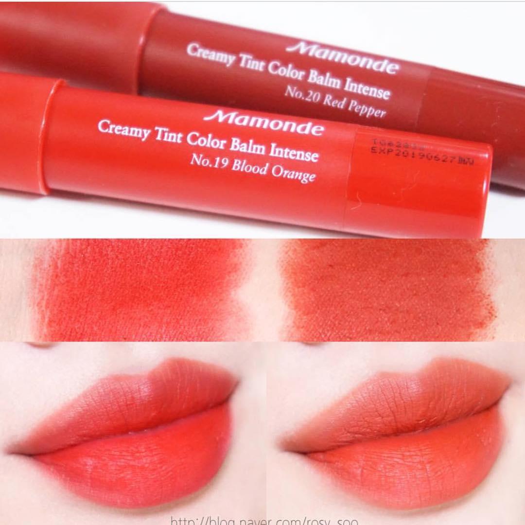 Son bút chì siêu lì Mamonde Creamy Tint Color Balm Intense màu 19