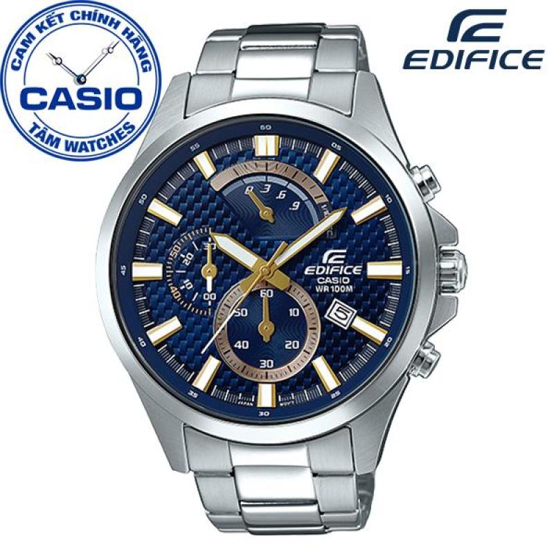 Đồng hồ nam dây thép không gỉ Casio Edifice Anh Khuê EFV-530D-2AVUDF
