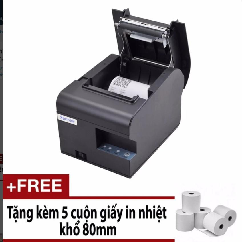 Máy in hóa đơn K80 in bill chuyển nhiệt khổ 80mm tự động cắt giấy Xprinter N160ii