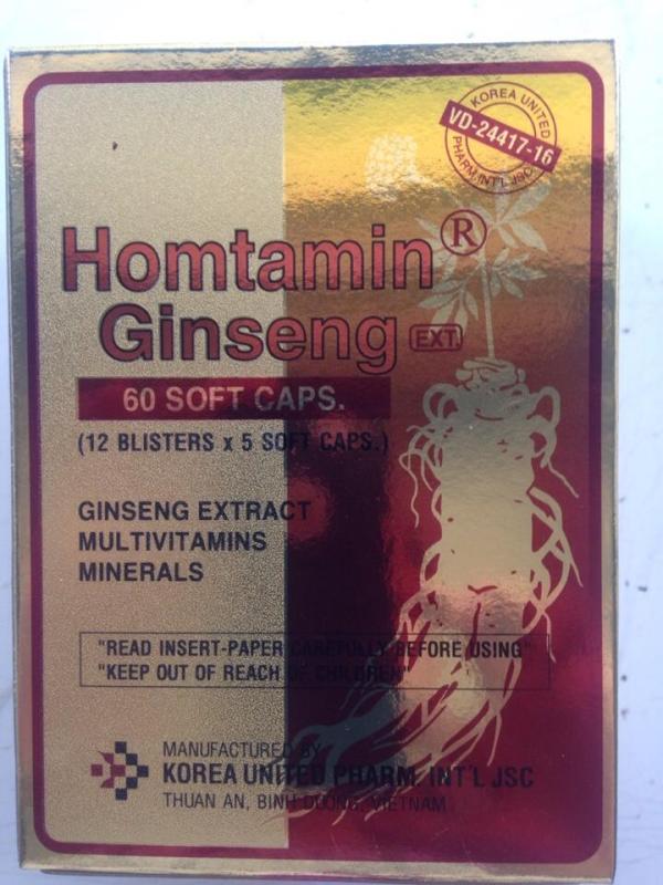 Homtamin ginseng Viên sâm uống bồi bổ cơ thể tốt nhất