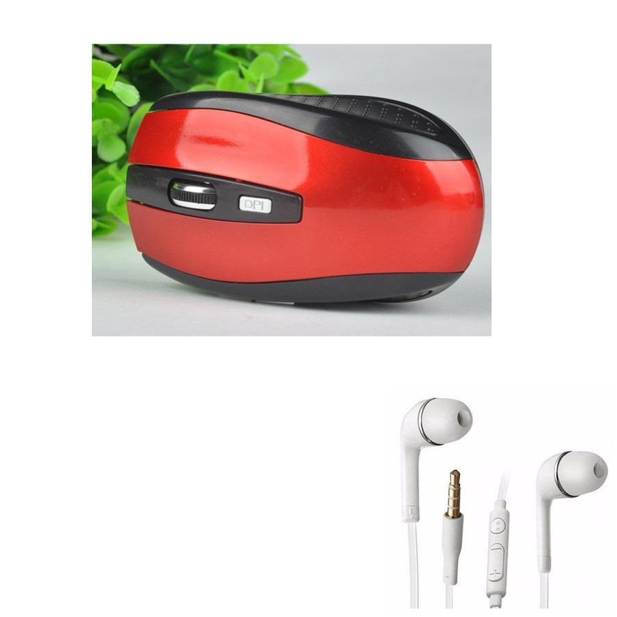 Chuột không dây 6D 7500+Tặng tai nghe nhét tai