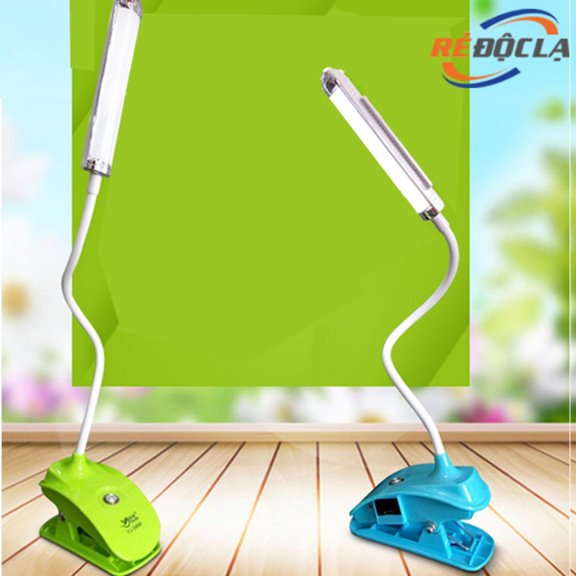 Đèn led kẹp bàn tích điện hj-5868