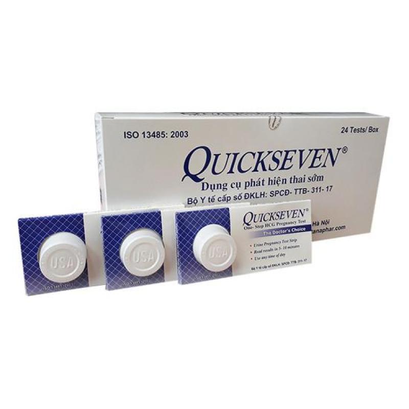 Combo 3 Que Thử Thai Quickseven độ chính xác 100% giúp phát hiện thai sớm sau giao hợp 7 đến 10 ngày nhập khẩu