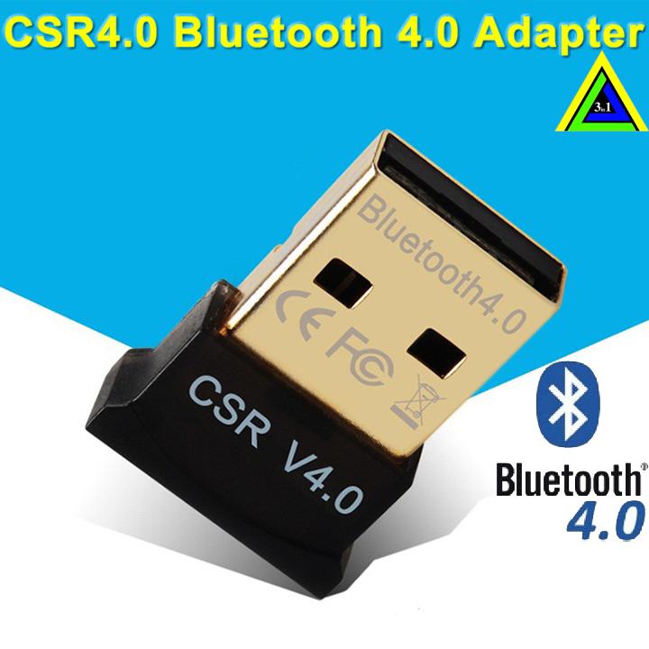 USB tạo bluetooth cho pc, laptop dongle 4.0 CSR - loai 1tự nhận không cần cài đặt