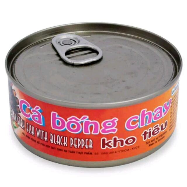 Cá bống chay kho tiêu âu lạc lon 130g