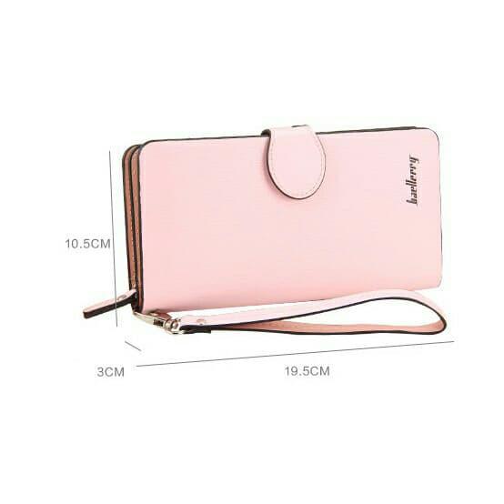 Ví nữ baellerry cầm tay cao cấp màu hồng nhạt vct302hn