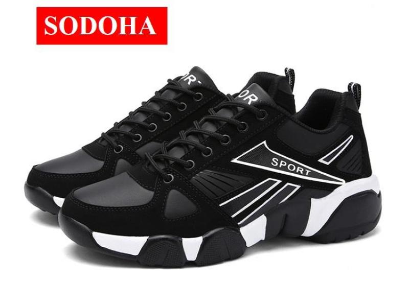 Giày Thể Thao Nam Đa Năng SODOHA SDM68989WB Màu Đen Phối Trắng