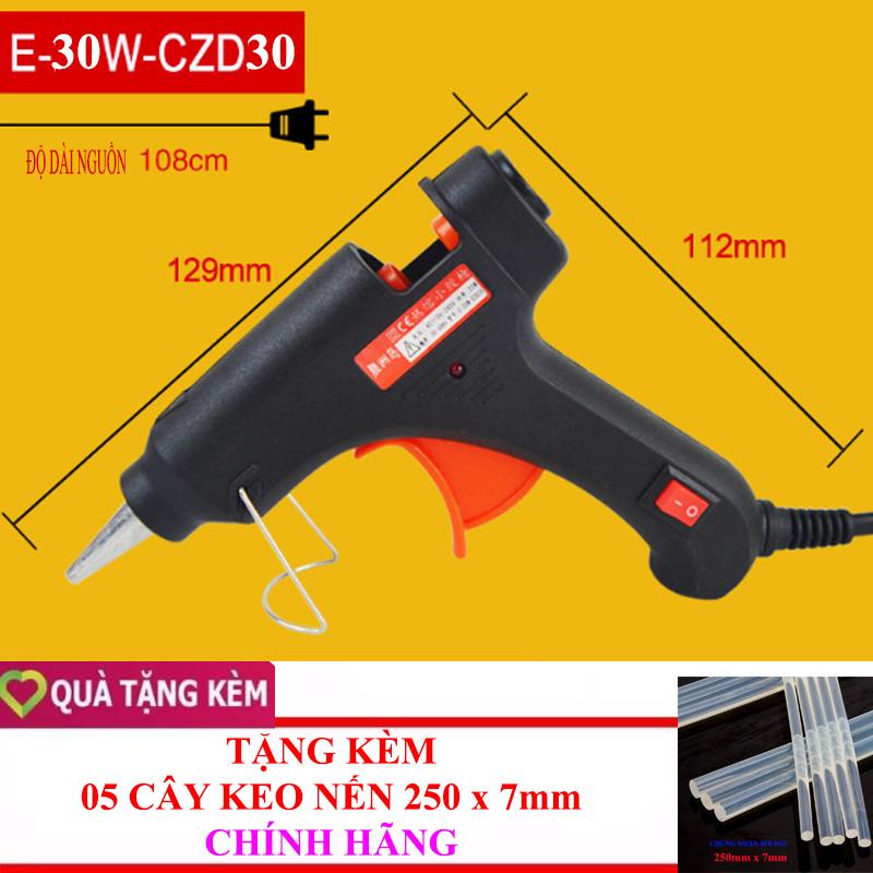 Súng bắn keo nến e-20w-30w chuyên dụng + tặng kèm 05 keo nến 250x7mm