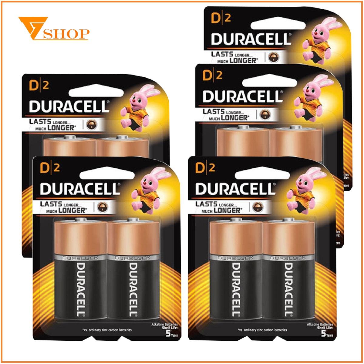 Combo 5 vỉ Pin đại D Duracell Alkaline