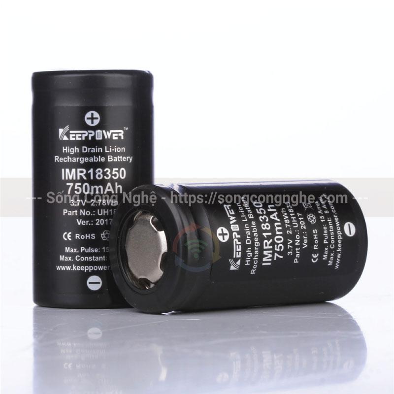 Pin sạc keeppower imr 18350 - 750 mah