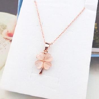 Dây chuyền cỏ 4 lá mặt ngọc alola jw179