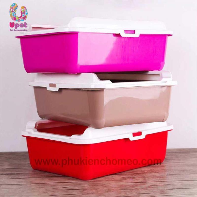 HN-SP456 - Khay vệ sinh chữ nhật (hanpet 4711567) khay đựng cát vệ sinh mèo size nhỏ 38*30*14cm