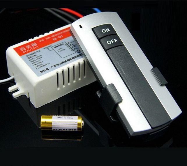 Bộ thiết bị điều khiển từ xa xuyên tường 1 cổng 100W đến 300W khoảng cách 20M-30M + tặng pin chuyên dụng