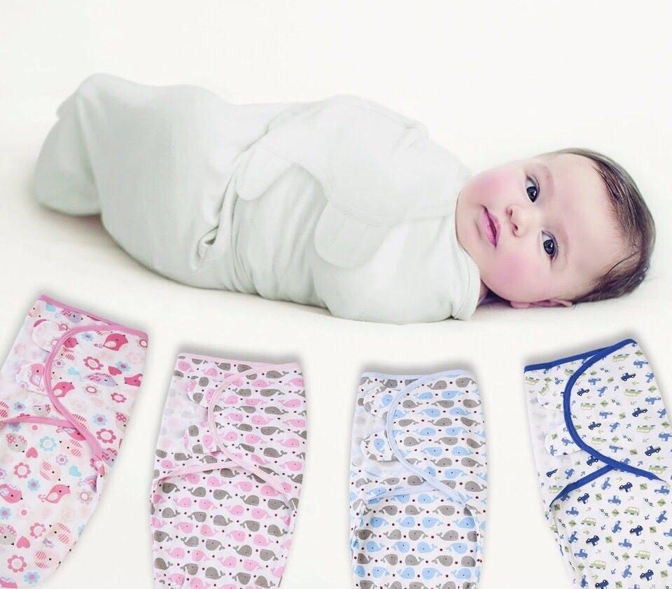 Chăn quấn ủ kén cho bé sơ sinh cotton loại 1