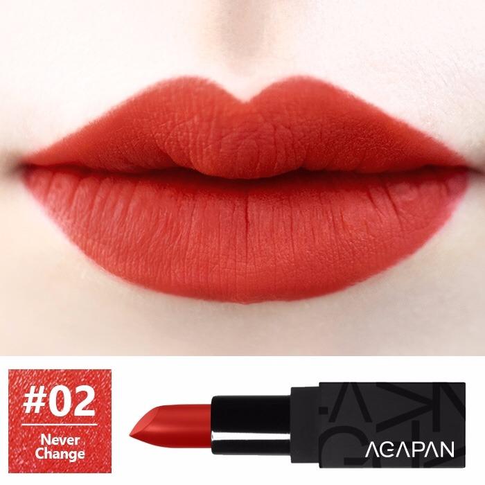 Son thỏi lì agapan pit a pat matte lipstick 3.5g #02 never change