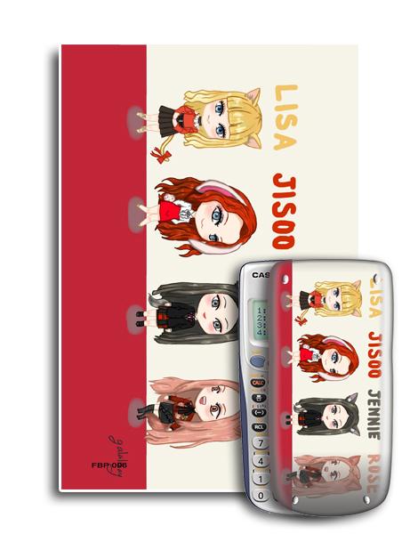 Decal trang trí máy tính Casio/Vinacal Nhóm BlackPink 006