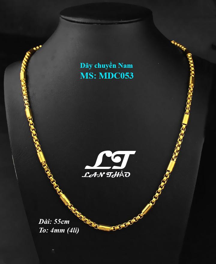 DÂY CHUYỀN NAM INOX BÔNG DỪA 4MM CỰC HOT VER4 MDC053 (Vàng)