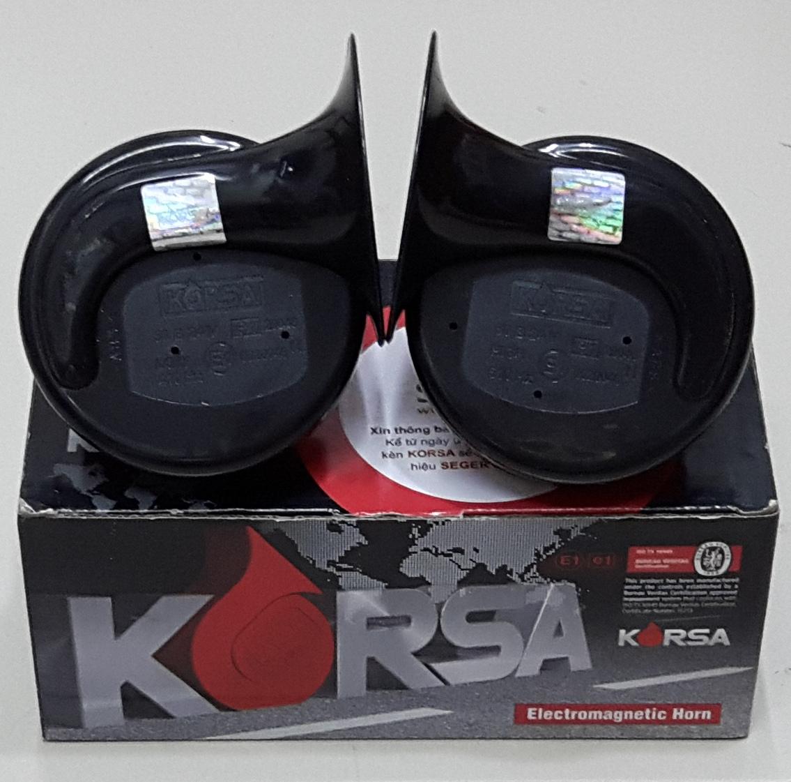 [HCM]Còi sên 24v - Kèn sò 24v Korsa dành cho xe tải và xe khách + Tặng 4 Jack cắm kèn loại tốt