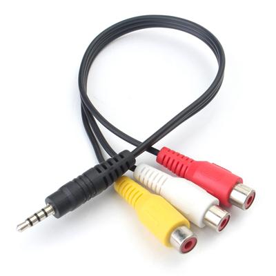 Dây chuyển từ jack 3.5 ly ra 3 đầu RCA âm màu vàng