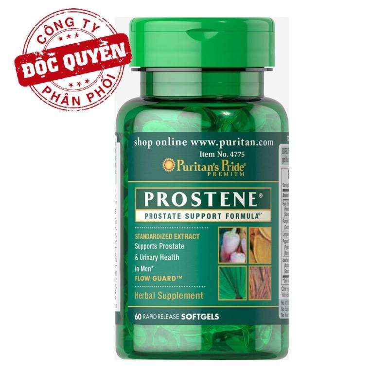 Viên uống hỗ trợ tiền liệt tuyến, giảm tiểu dắt, tiểu đêm Puritans Pride Premium Prostene Prostate Support Formula 60 viên HSD tháng 02/2022