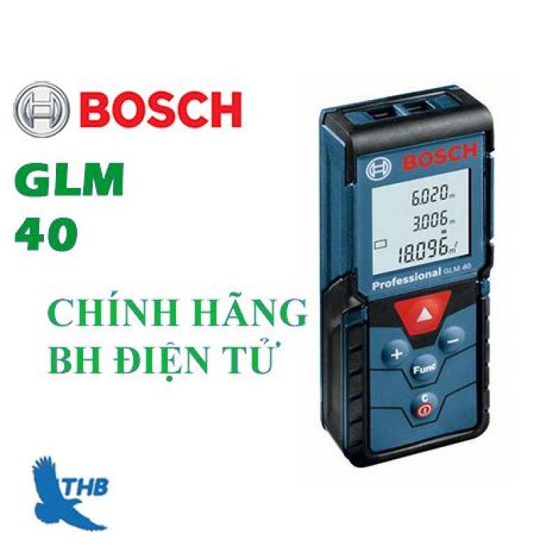 Máy đo khoảng cách bằng tia laser Bosch GLM 40 (Đen phối xanh)
