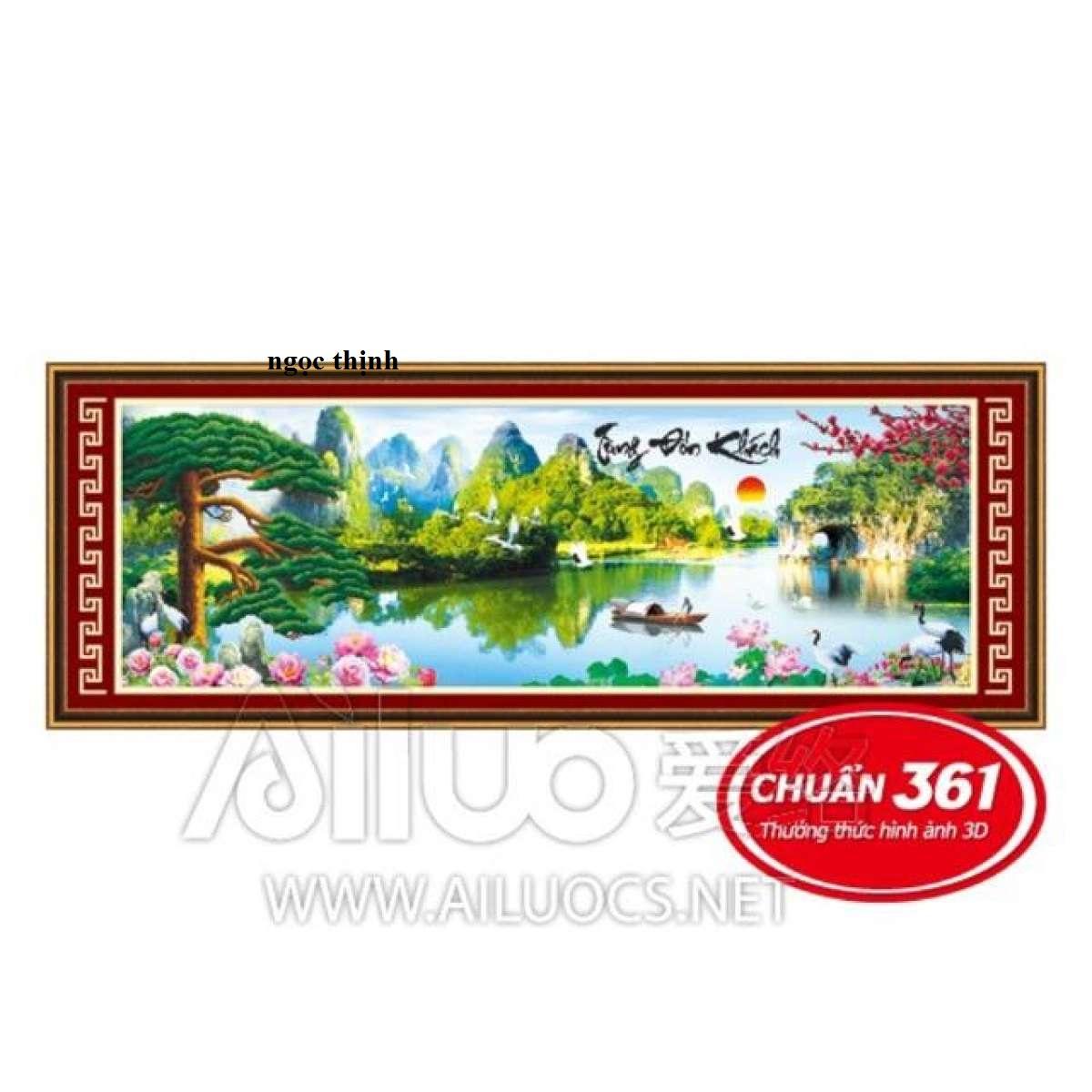 Tranh thêu chữ thập phong cảnh thiên nhiên 3D Ailuo AL53319