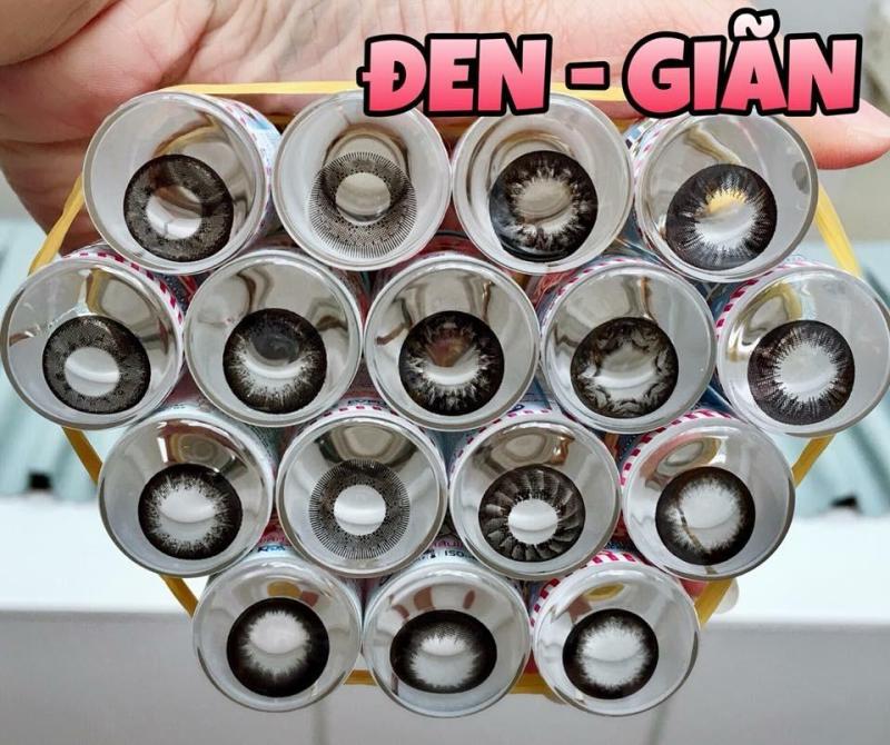 lens màu đen không độ