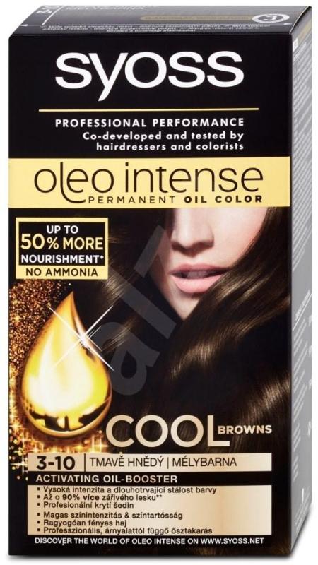Thuốc nhuộm tóc ( nâu tối ) nhập khẩu SYOSS Oleo Intense 3-10 Dark Brown 50 ml cao cấp