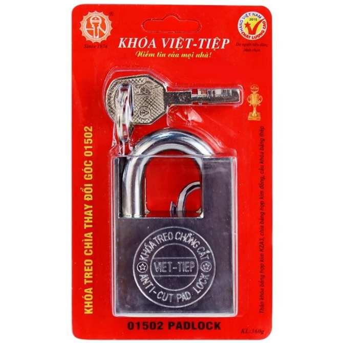 Ổ Khóa Cửa Việt Tiệp Chống Cắt Cỡ Lớn (77 x50 ống phi 8mm)