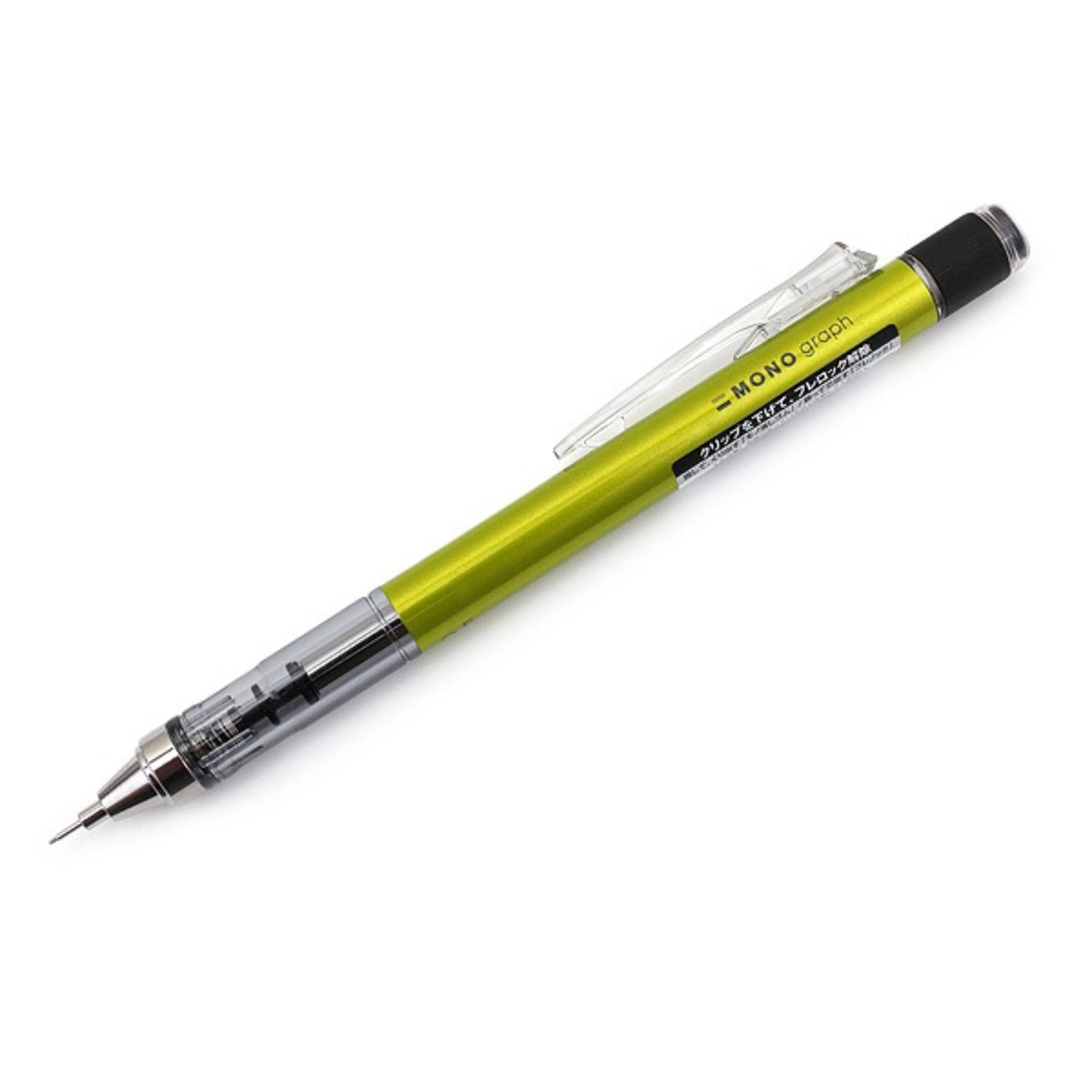 Bút chì bấm tombow mono graph 0.5mm thân màu vàng chanh
