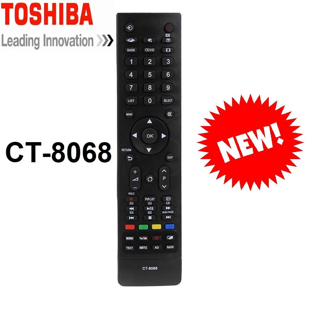 remote điều khiển tivi toshiba smart ct-8068 (đen-youtube)