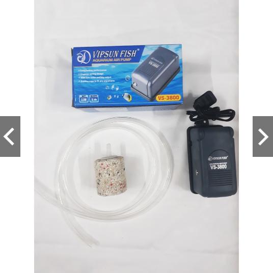 Máy sủi khí oxy 1 vòi vs-3800, 1m dây, 1 đá lớn - máy sủi khí hồ cá, bể cá vipsun