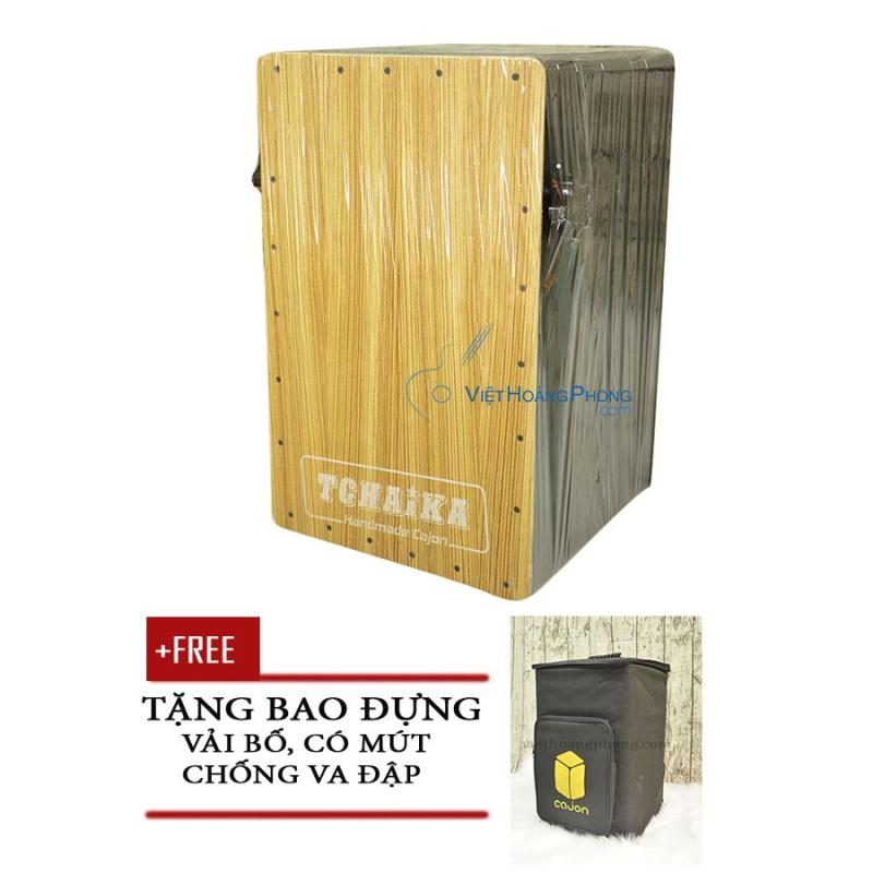 Trống Cajon Handmade Thái Lan TCHAIKA giá rẻ có Snare + Bao đựng trống - HappyLive Shop