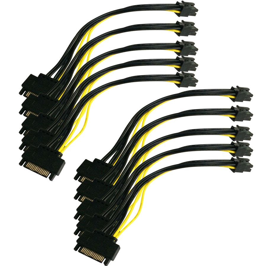 [HCM]- Bộ 10 Cáp chuyển đổi nguồn SATA sang IDE 6Pin