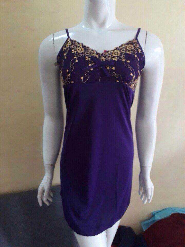 Đầm ngủ thun lạnh mặc nhà sexy dễ thương size 55-65kg