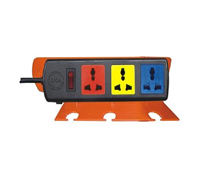 Ổ cắm lioa màu đen- có nắp che , dây 1mx2 + gá đỡ
