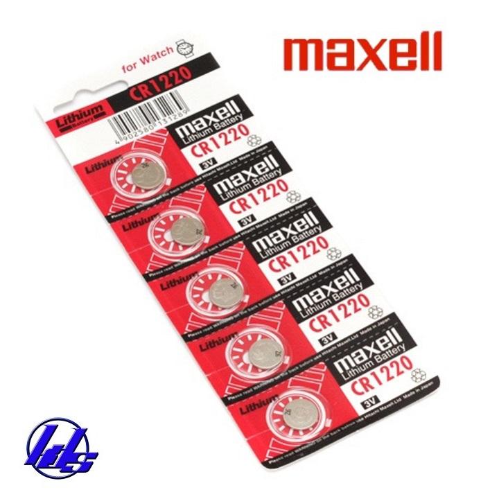 Pin CR1220 Maxell lithium 3V - Vỉ 5 viên