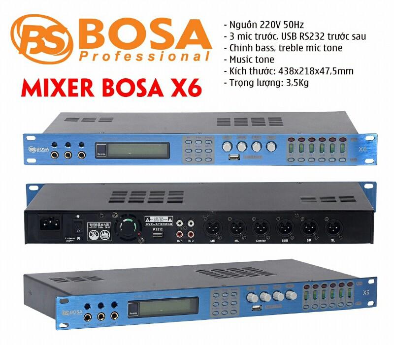 Vang số bosa x6 - mixer bosa x6