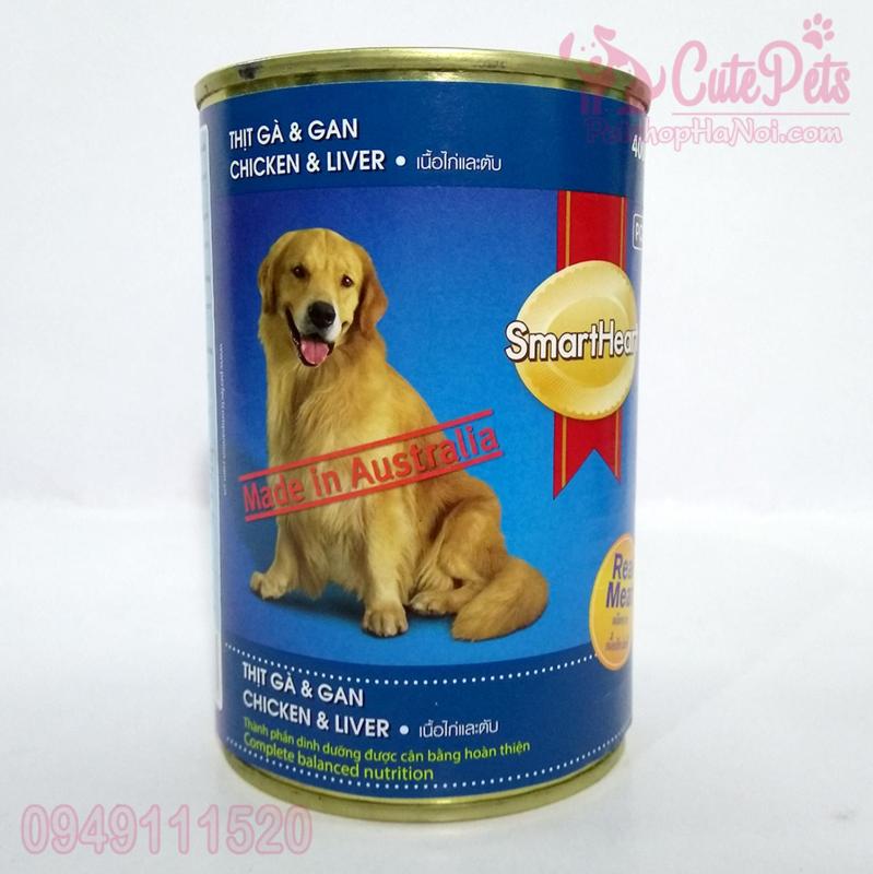 Pate Lon Smart Heart 400g Dành cho chó lớn Vị gà và gan