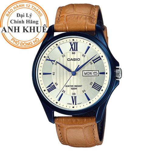 Đồng hồ nam dây da casio anh khuê mtp-1384bul-9avdf