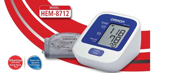 Máy đo huyết áp bắp tay Omron HEM-8712  + Tặng 1 khẩu trang than