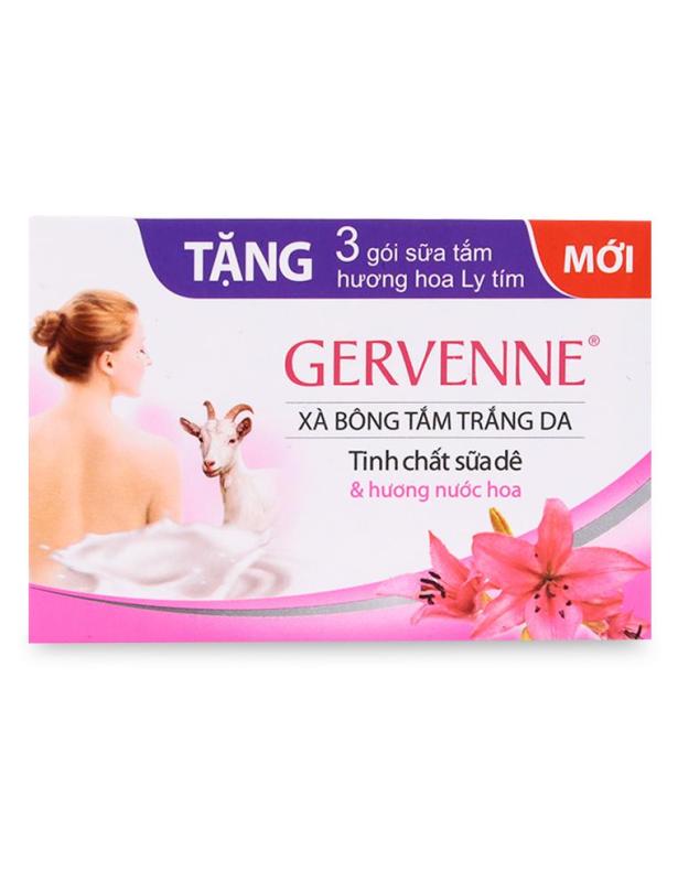 Xà Bông Tắm Trắng Da Tinh Chất Sữa Dê Gervenne Hương Nước Hoa 90G